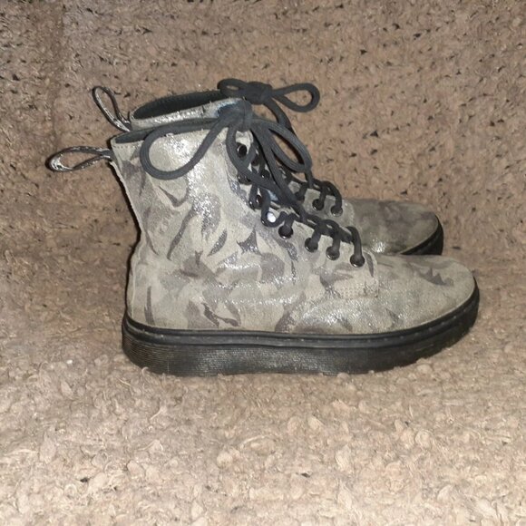 DOC/DR. MARTENS-Rare Metallic “British Camo”-Suede Uppers-Sz 37/6-Excellent - Picture 5 of 7